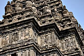 Prambanan - Candi Lara Jonggrang, deities sculpted on the body of the temple 